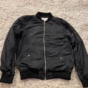 H&M Mens Black Bomber Jacket